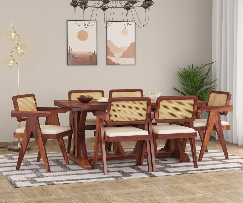 Dining Table Set With Cushion, Dining Table 6 Seater Online, Modern Dining Table 6 Seater