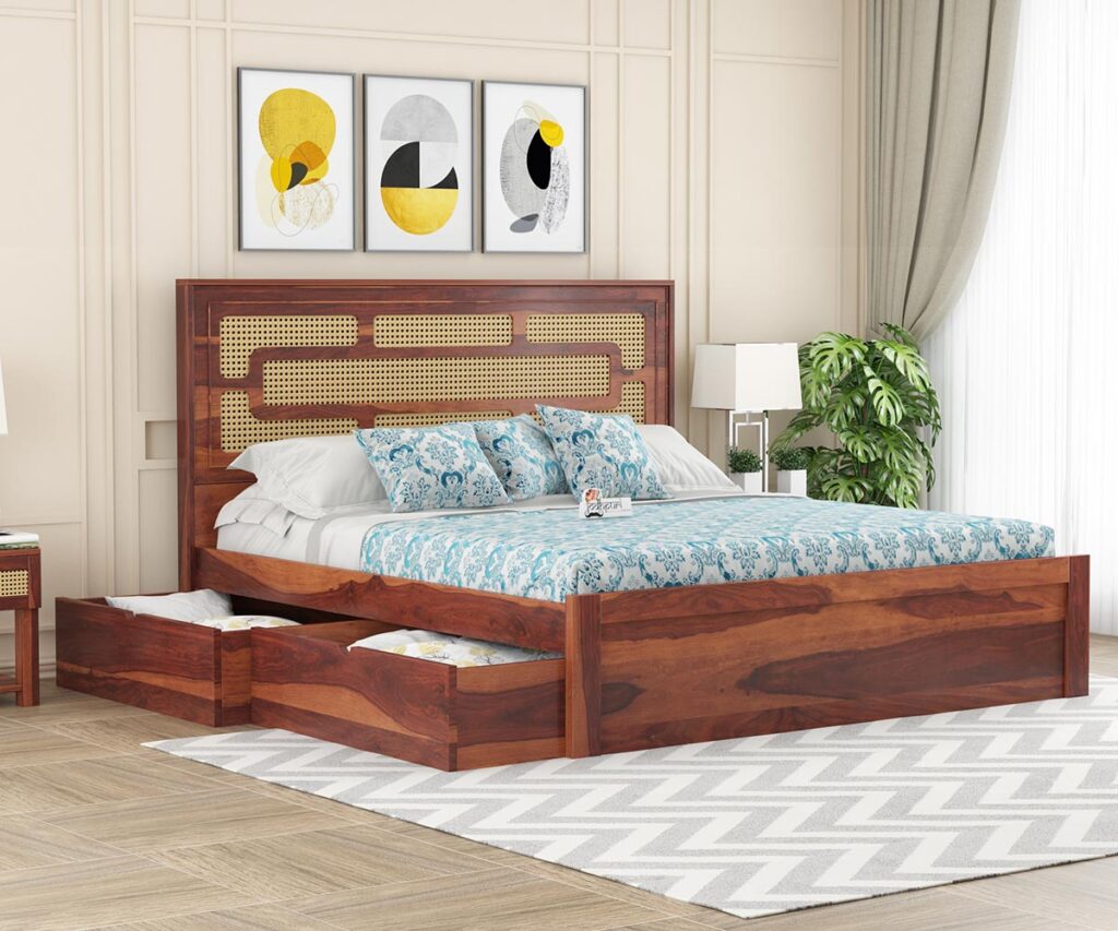 Wood Bed With Storage, Design King Size Bed Latest, Double Bed For Small Bedroom, Best Double Bed For Bedroom